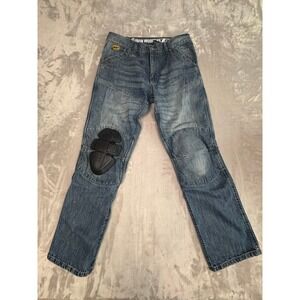 Iron Workers Mens Blue Denim Jeans Reinforced Knee Protective Lining Fit 32x32